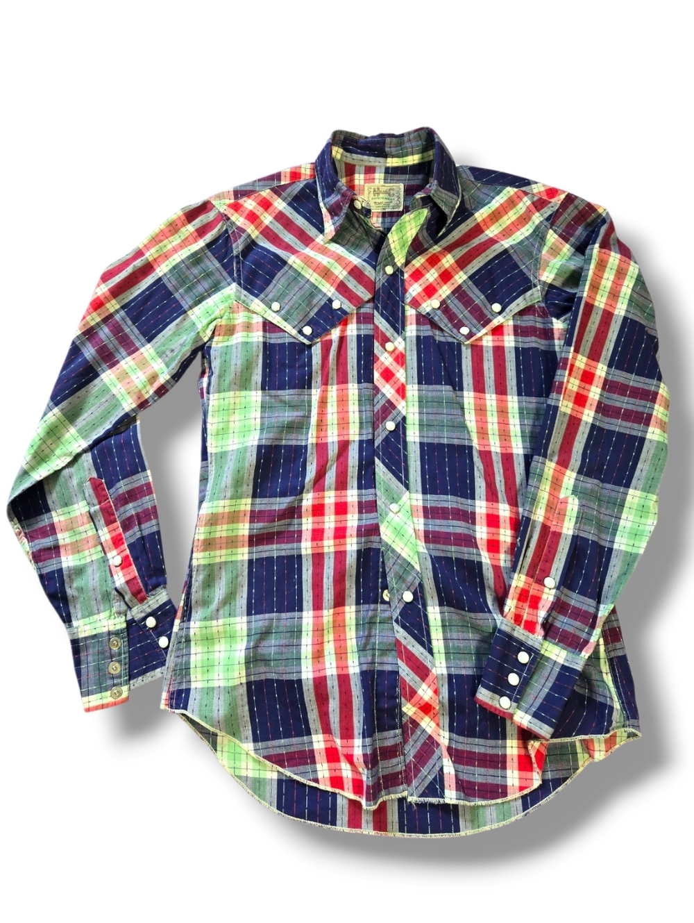 Vintage H Bar C Ranchwear Pearl Snap Button Western Shirt Long Sleeve Men’s M